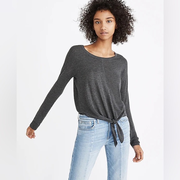 Madewell Modern Tie-Front Sweater - Picture 1 of 7